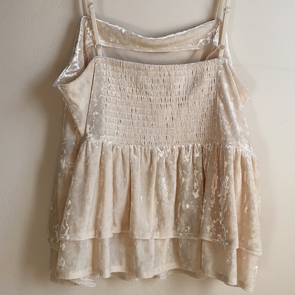 AE Velvet Peplum Top medium champagne - Picture 5 of 5